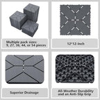 44 Interlocking Deck Tiles 12x12in +12 Edges Trim & 4 Corners - Image 7