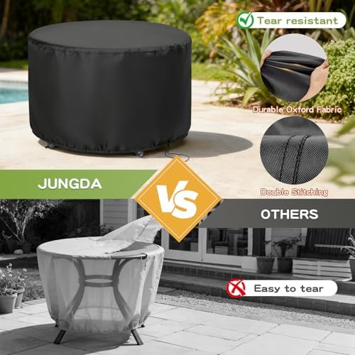 Round Patio Bar Height Table and Chair Cover - Image 4