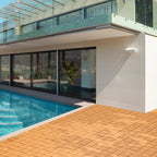 Solid Acacia Wood Interlocking Deck Tiles Snap Together Floor - Image 5
