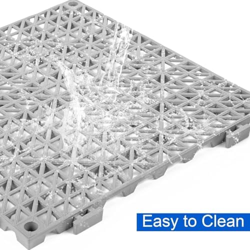 MYFAMIREA Modular Interlocking Cushion 18 Pack 11.8" x 11.8" Rubber Floor Tiles - Image 5