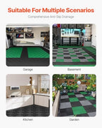 VEVOR Interlocking Drainage Mat, 12” x 12” Modular Interlocking Cushion - Image 6