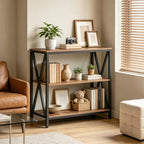 MAHANCRIS 31.5" Sofa Table, Industrial Console Table, 3-Tier Entryway Table - Image 7