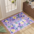 DUKINO 2x3 Rugs for Entryway, Floral Door Mat Washable Kitchen Rugs - Image 3
