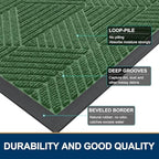 Smiry Front Door Mat Outside Entrance, Low Profile Rubber Doormat - Image 4