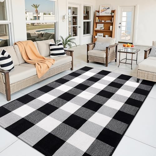 OLANLY Fall Door Mat, Buffalo Plaid Rug - Image 7