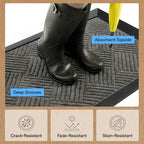 GORILLA GRIP WeatherMAX Door Mat, Indoor Outdoor Use - Image 5
