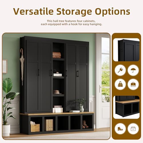 Merax Modern Farmhouse Hall Tree - Image 4