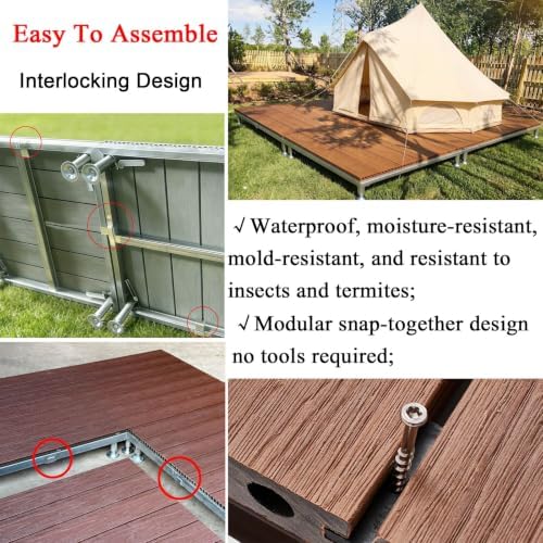 Raised Deck Platform Adjustable Outdoor Modular Decking - Image 5