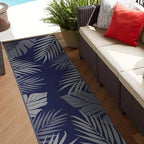 GENIMO Outdoor Rug, Waterproof Plastic Runner Rugs, 2.5'x8' Blue Grey - Image 3