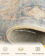 RELEANY Washable Area Rug, Round 4ft - Image 3