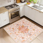 RELEANY Washable Area Rug, Square 4'x4' by RELEANY