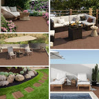 Yaheetech 108PCS Deck Tiles Acacia Wood Interlocking Outdoor Flooring - Image 7