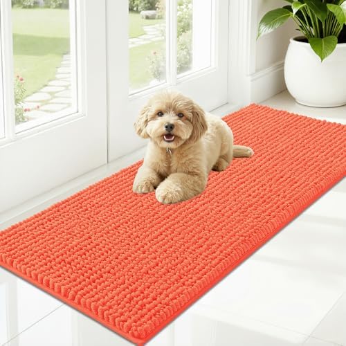 OLANLY Dog Door Mat for Muddy Paws 59x20, Extra Absorbent Chenille Mud Mat by OLANLY