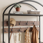 Garvee Coat Rack with Shoe Storage, 16 Hooks, Entryway Organizer - Image 4