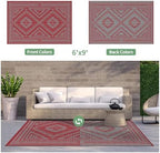 GENIMO Outdoor Rug, Waterproof Plastic Rugs - Image 4
