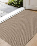 Color&Geometry Ultra-Thin Indoor Door Mat, Heather Dark Beige by COLORG