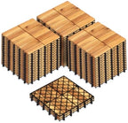 Goplus 54-Pack Acacia Wood Interlocking Deck Tiles by Goplus