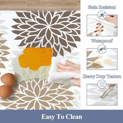 HEBE Kitchen Mats for Floor, Floral Anti Fatigue Kitchen Runner Rug - Image 5