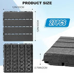 ToLanbbt Plastic Interlocking Deck Tiles 27 Pack 12"x12" Waterproof Indoor - Image 2