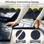 Interlocking Deck Tiles 44 Pack, Plastic Outdoor Deck Tiles - Image 5