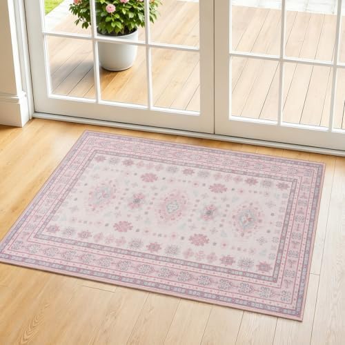 2x3 Door Mat Washable Boho Non Slip Small Throw Rug by Nestiva