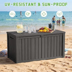 PatioZen 200 Gallon Deck Box Lockable Waterproof UV Resistant Black - Image 4