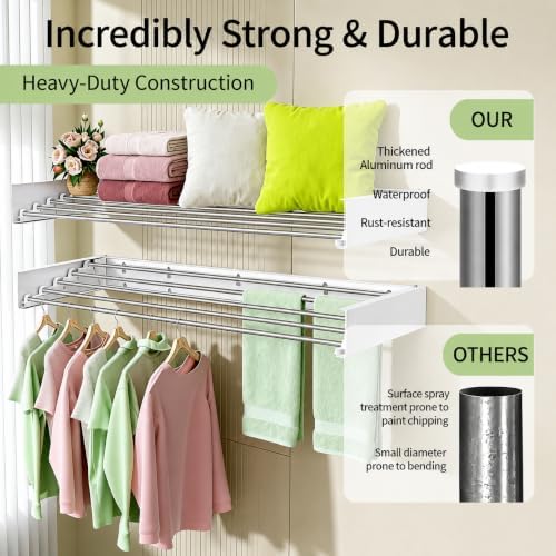 Wall Mounted Clothes Drying Rack - Image 4