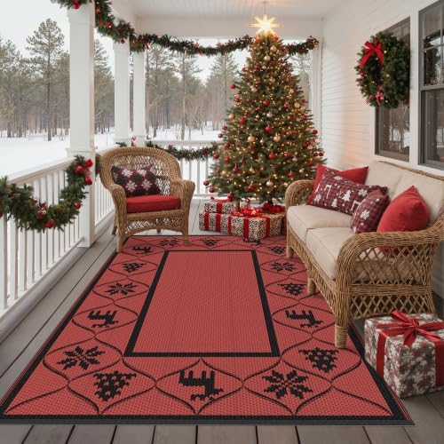GENIMO Outdoor Rug, Waterproof Plastic Rugs - Image 5