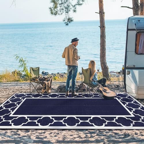 GENIMO Outdoor Rug, Waterproof Plastic Rugs 8'x16' - Image 4