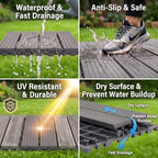 44 PCS 12"x12" Interlocking Deck Tiles - Image 2