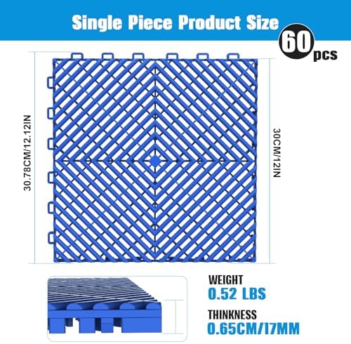 Jocoevol 60-Pcs Interlocking Tile, Non-Slip Heavy-Duty Polypropylene Splicing - Image 2