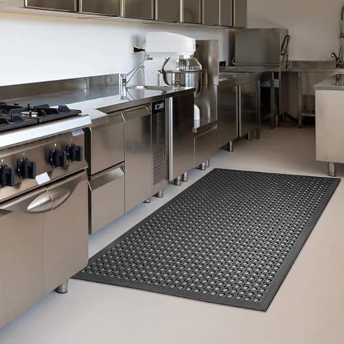 Anti Fatigue Rubber Floor Mat 2 Pack Restaurant Kitchen Mats - Image 2