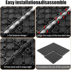 Plastic Interlocking Deck Tiles, 44 Packs Deck Tile Outdoor Waterproof All - Image 3
