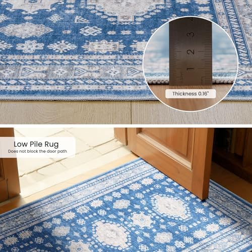 2x8 Runner Rug Washable Non Slip Boho Floor Mat - Image 3