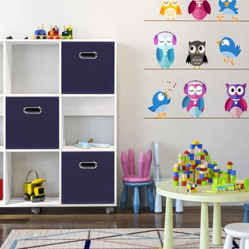 Black Foldable Storage Cubes Bins, Fabric Storage Box Cubes Organizer Baskets - Image 5