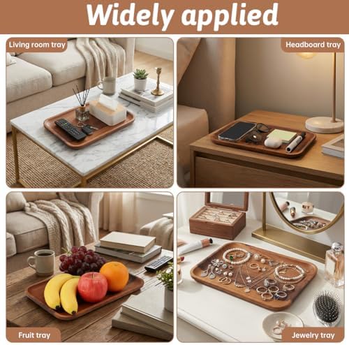 11.8" x 7.8" Wood Serving Tray - Image 3