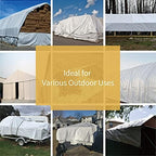 GUARD SHIELD Heavy Duty Tarp 6x8 Feet White Multi Purpose Thick Waterproof Poly - Image 6