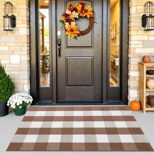 OLANLY Buffalo Plaid Rug 3' x 5' by OLANLY