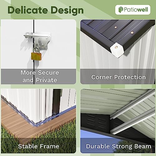 Patiowell 6x4 FT Outdoor Storage Shed - Image 6