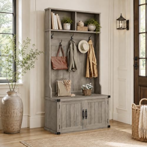 Takywep Extra Large 40" Entryway Hall Tree - Image 4