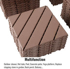 44 Pack Interlocking Deck Tiles, 12x12 Inch Modern Plastic Outdoor Flooring - Image 4