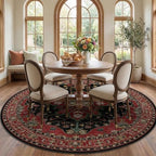 RELEANY Washable Area Rug, Round 7ft by RELEANY