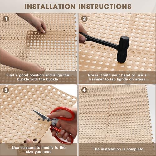 Drydiet 24 Pack Drainage Tiles Modular Interlocking Floor Tiles - Image 4