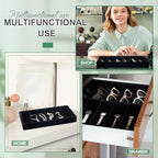 Juexica 4 Pcs Velvet Sunglass Trays 6 Grids Sunglasses Organizer - Image 4