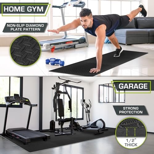 ProsourceFit Exercise Puzzle Mat 1/2-inch, EVA Interlocking Foam Floor Tiles - Image 3