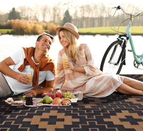 SAND MINE Waterproof Outdoor Rug 5x8 ft, Reversible Plastic Straw Area Rug - Image 7