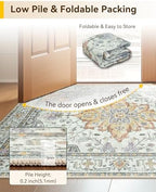 RELEANY Washable Area Rug, Runner 2'6"x12' - Image 4