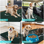 OLANLY Dog Door Mat for Muddy Paws 30x20, Paw Print Design Chenille Mud Mat - Image 7