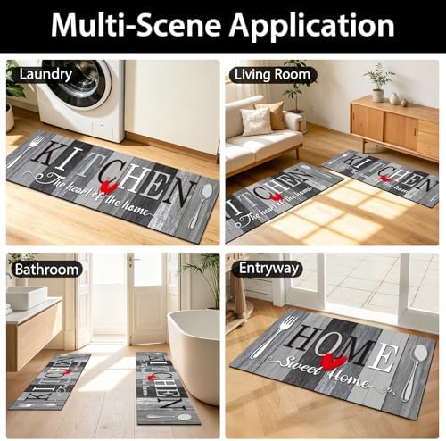 Kitchen Rugs Set 3 Piece, Non Slip Kitchen Mats - Image 6