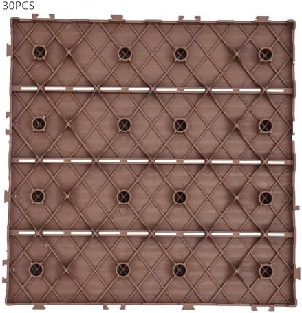30 Pack Interlocking Deck Tiles 11.8"x11.8" Interlocking Patio Deck Tiles - Image 3